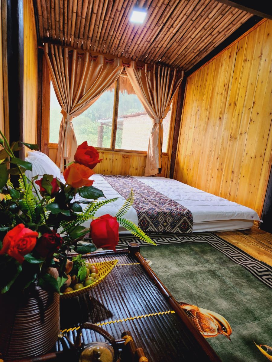 Double room in Bamboo house